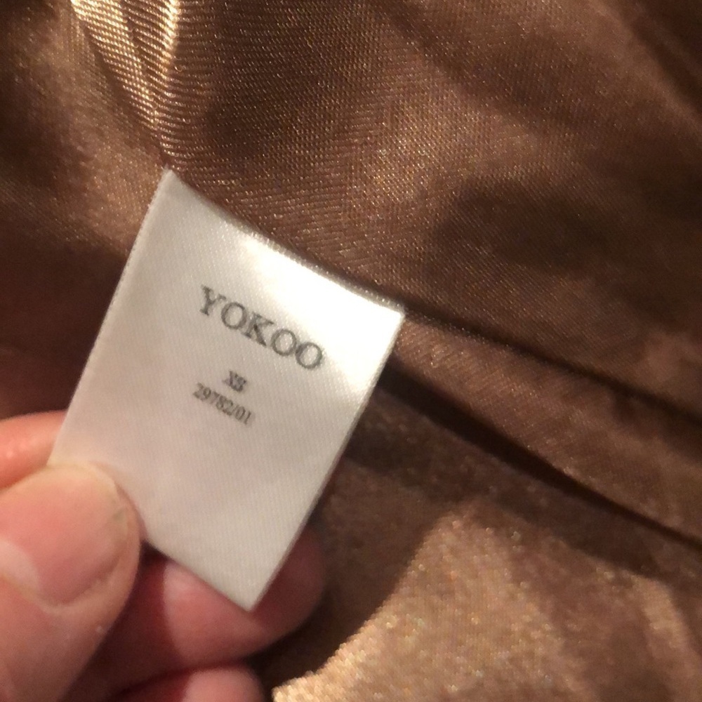 Yokoo beige cropped suede vest in xs - Picture 7 of 9